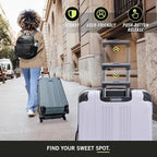 Kenneth Cole REACTION Out of Bounds Lightweight Hardshell 4-Wheel Spinner Luggage, Lavender, 20-Inch Carry On