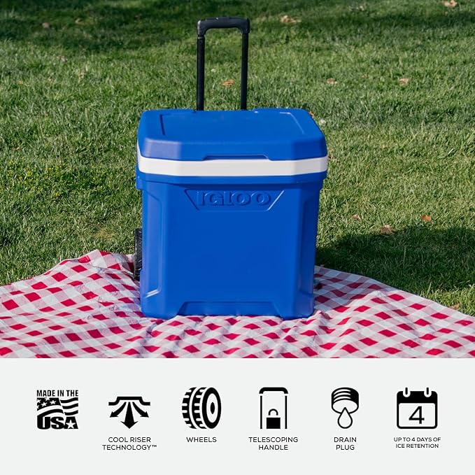 Igloo Hard Coolers | Profile II Series | Insulated Ice Chests | Roller Cooler with Wheels