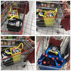 NERUB 10 Pack Reusable Reinforced Handle Grocery Bags - Heavy Duty Large Shopping Totes with Thick Plastic Bottom can hold 40 lbs