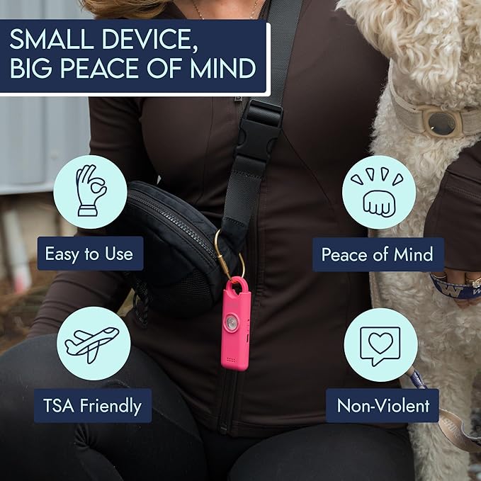 She’s Birdie 3.0 New Version – The Original Personal Safety Alarm for Women by Women–Loud Siren, Flash Light and Rechargeable Battery in a Variety of Colors (Cheetah)