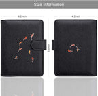 WALNEW Passport Holder for Travel, RFID Passport Cover Wallet for Women Men, PU Leather Passport Book Card Holder Case with Pen (Buckle Closure, Buckle-Carp)