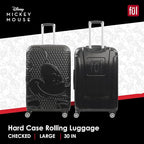 FUL Disney Mickey Mouse 30 Inch Rolling Luggage, Hardshell Suitcase with Spinner Wheels, Black
