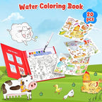 JoyCat Paint with Water Coloring Books for Toddlers, Watercolor Painting Sets for Kids Ages 3-5 4-8, Arts and Crafts Drawing Activities Toy Birthday Gifts for Boys Girls (Farm)