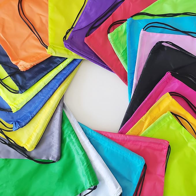 60 Pieces Drawstring Backpack Bags Sports Sackpack Bulk Cinch Gym Bag For Women Men Outdoor Sports Backpack(20 Colors)