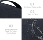 Lcsmaokin Large Capacity Toiletry Bag Travel Bag with Hanging Hook for Men and Women Waterproof Travel Cosmetic Bag Bathroom Bag,with TSA Approved Zippers Clear Travel Makeup Bag Carry-on