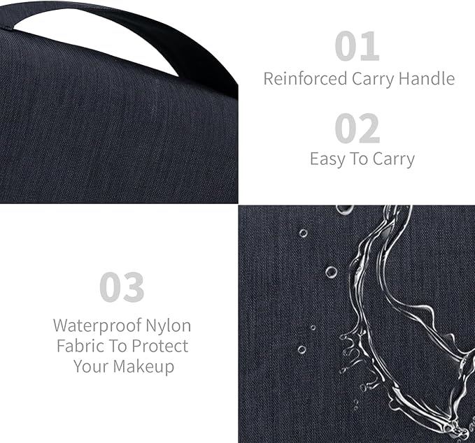 Lcsmaokin Large Capacity Toiletry Bag Travel Bag with Hanging Hook for Men and Women Waterproof Travel Cosmetic Bag Bathroom Bag,with TSA Approved Zippers Clear Travel Makeup Bag Carry-on