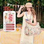 Corduroy Tote Bag for Women,Large Capacity Cute Tote Bags With 6 Pockets,Crossbody Shoulder Handbag for Work Travel Gym
