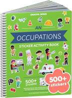 When I Grow Up 500+ Kids Sticker Book by Cupkin Fun Toddler Travel Activity Coloring and Sticker Book, Road Trip Essentials, 12 Coloring Pages 12 Side by Side Scenes for Ages 2–8 Years
