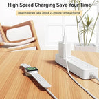 Upgraded Apple Watch Charger, Portable Fast Wireless Magnetic iWatch Charging Cable Cord with USB C Wall Charger Block Plug Adapter Compatible with Apple Watch Series 10,9,8,7,SE,6,5,4,3,2,1(1M/3.3FT)