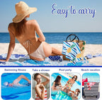 Redbaker 16 Packs 59 x 28 inches Oversized Mixed Style Beach Towel Bulk Extra Large Pool Towels Set Microfiber Quick Dry Swim Towel Blanket for Women Men Adult Bath Travel(Fresh Colors)
