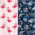 Genovega 2 Packs Oversized Beach Towel Set 36 x 72 in Large Big Pool Camping Swim Clearance Soft Towels Travel Essentials Accessories Must Haves Vacation Adult Necessities Gifts Seashells Flamingo