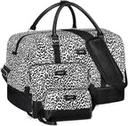 IBFUN Weekender Bags for Women, 21" Weekender Travel Bag, Travel Duffle Bag with Shoe Compartment Carry on Overnight Duffel Bag for Weekend Travel Business Trip, 3PCS