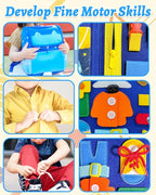 Exorany Busy Board Montessori Toys for Toddler Boys & Girls Birthday Gifts, Sensory Toys for Toddlers, Educational Travel Preschool Toddler Activities Learning Fine Motor Skills