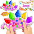 UIIOPJIOM 2PC Pink Dinosaur Color Sorting Sensory Toys for Toddler Girl, Montessori Toy Game Learning Activities Quiet Calm Down Fidgets for Classroom Gifts for 3 4 5 Year Old Easter Basket Stuffer