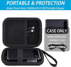 khanka Hard Case Replacement for Anker Power Bank, 10,000mAh 10K 22.5W Portable Charger,Case only. (Black)