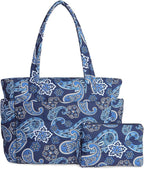 TOPDesign Puffer Tote Bag for Women, Lightweight Puffy Handbag with Compartments, Quilted Shoulder Bag for Work, Travel, Gym