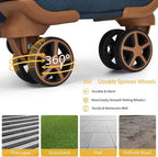Softsied Suitcases 4 Piece Luggage, Polyester with Spinner Wheels and Lock, Suitable for Carrying Around and for Travel, Unisex, Navy Blue