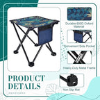 6 Pack Camping Stool, 13 inch Portable Folding Stool with Carry Bag Collapsible Camping Chair 400 Lbs Compact Stool Seat for Camping Fishing Hiking Gardening Walking Travelling Outdoor Activities
