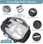 Extra Large Travel Duffle Bag,Carry on Overnight Weekend Bag with Shoes Compartment,Weekender Bags for Women for Travel Business Trips Sport Hospital