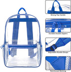 Trail maker Clear Backpack Heavy Duty with Padded Straps, Side Pockets for Kids, Boys, Girls, School, Stadium Approved Events