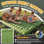 FUN PAC Camping Sleeping Pad,Ultralight Camping Mattress with Pillow, Built-in Foot Pump Inflatable Sleeping Pad Compact for Camping