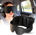SARISUN Travel Pillow, Car Travel Pillow with 3D Eye Mask for Sleep, 360° Head Support Strap for All Car Seat, Road Trip Essentials, Stop Bobblehead, Black