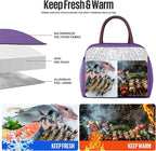 douyadady Lunch Bag Women/Men Lunch Box Women/Men (Dark purple)