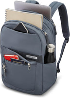 Samsonite Elevation Plus Backpack - Recyclex® RPET Body Fabric With Quick-Access Stash Pocket - Expands 1.5inches - AirTag™ Holder - Laptop Pouch - Slate