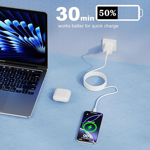 Car Carplay Cable for iPhone 17 Pro Max/Air/16/15 Pro Max/Plus/16e Cables,2Pack USB A to USB C for iPhone USB C Cord,USB C Cable for iPad Pro/iPad Air Android Charger Cord Type-C Charging Cable 3FT