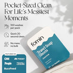 FOMIN - Antibacterial Paper Soap Sheets for Traveling - 300 Jasmine Portable Hand Soap Sheets for Travel in Tin - Dissolvable Mini Portable Travel Soap Sheet for Hand Washing, Camping and Hiking