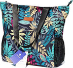 Original Floral Water Resistant Large Tote Bag Shoulder Bag for Gym Beach Travel Daily Bags Upgraded