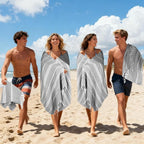 YSYJ 18 Pack Turkish Beach Towel 36 x 71 Inches Beach Towels Soft Lightweight Extra Large Pool Towels Quick Dry Sand Free Turkish Bath Towels Grey