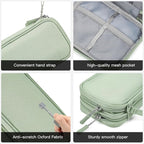CAAORDKSO Cord Organizer Travrel Bag, Electronic Organizer Travel Case, Water Resistant Cable Organizer Pouch for Cable, Cord, USB, Charger, Phone, Power Bank, Earphone (Mint Green, Medium)