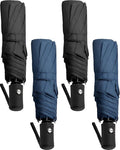 Yahenda 4 Pack Windproof Travel Umbrella Automatic Open & Close Folding Umbrellas for Rain Portable Umbrella Set for Men Women Backpack & Car Essentials