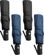 Yahenda 4 Pack Windproof Travel Umbrella Automatic Open & Close Folding Umbrellas for Rain Portable Umbrella Set for Men Women Backpack & Car Essentials