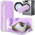 2Pcs Reusable Shoe Washing Machine Bag for Washer and Dryer:Free Up Hands, Prevent Deformation,shoe bag with Zipper Protection Design, Use for all Shoes,Sports Shoes
