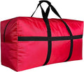 Extra Large Storage Duffle Bag with Zippers and Handles, Big Foldable Duffle Bag for Travel Red 80L