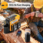 Taingwei Portable Coffee Maker for Dewalt 20V Battery, Drip Coffee Machine with Electric Coffee Grinder for RV, Camping, Travel, Car, Hiking (Battery Not Included)