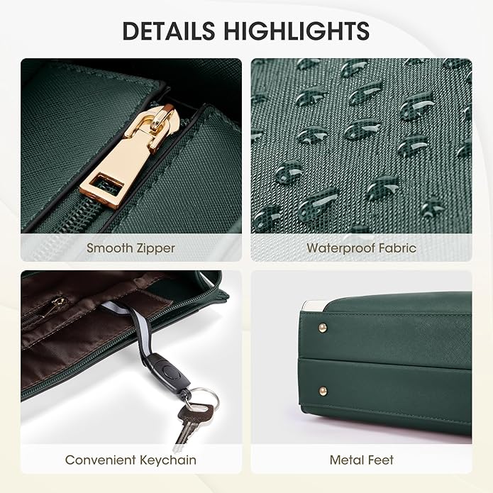 RAINSMORE Laptop Tote Bag for Women 15.6 Inch Large Women Work Bags Waterproof Business Office Teacher Bag Computer Briefcase