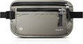 VULKIT Money Belt for Travel, Hidden Passport Holder, Anti-Theft Travel Wallet Under Clothes, RFID Blocking Waist Pouch, Undercover Fanny Pack, Cool Gray