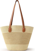 Beach Bags for Women, Summer Straw Beach Bag Straw Purse Shoulder Handbags Large Beach Tote for Summer Vacation