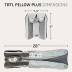 trtl Pillow Plus - Airplane Neck Pillow for Traveling - Height-Adjustable, Breathable Travel Pillow for Head and Neck Support While on Planes, Cars, and Trains - Machine Washable