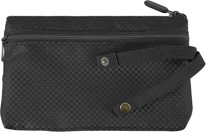 Travel Wallet with Hidden Safe Pocket, Passport Wallet with Metal Snap Button for Cash, Credit Cards and Travel Documents, Money Belt for Travel Women and Men Hidden