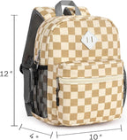 STEAMEDBUN Corduroy Toddler Backpack for Girls Boys 2-4, Kids Preschool Backpack for Kindergarten - Checkered