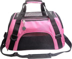 ZaneSun Cat Carrier,Soft-Sided Pet Travel Carrier for Cats,Dogs Puppy Comfort Portable Foldable Pet Bag Airline Approved (LightPink)