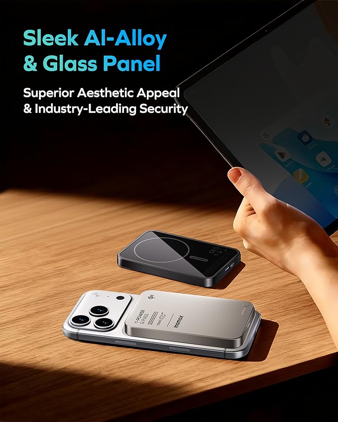 MOMAX (2026 NEW) Magnetic Portable Charger 10000mAh Qi2 Certified 15W Fast Charging Power Bank iPhone Air MagSafe Battery Pack Designed for iPhone 17 Pro Max/17 Pro/Air/16/15/14/13/12