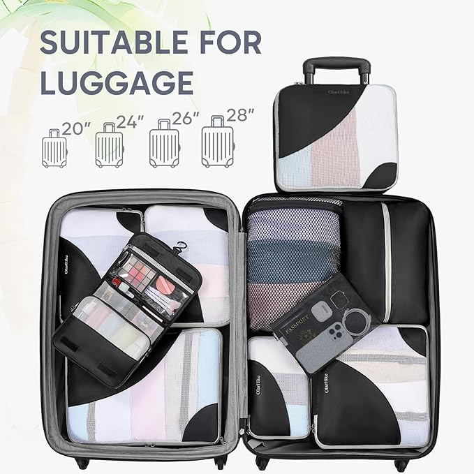 10 Set Packing Cubes for Travel, Gifts for Women Mom,Anti-Tearing Suitcase Organizer,OlarHike Vacation Essentials & Accessories for Cruise Ship