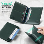 VULKIT Slim Minimalist Passport Wallet RFID Blocking Passport Holder for Travel, Leather Travel Wallet for Men Women, Magnetic Closure