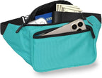 Teal Fanny Pack Belt Bag I Mens Fanny Packs for Women Fashionable - Crossbody Bag Bum bag Waist Bag Waist Pack - Hands Free for Hiking, Running, Travel, Waterproof and more
