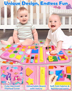 Gojmzo Busy Board Montessori Toys for Toddler Girl Birthday Gifts, Busy Book Sensory Toys for Toddlers, Learning Educational Toddler Travel Activities